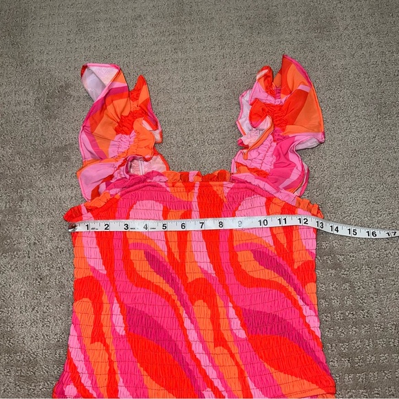 TCEC Smoked Ruffled Multi Colored Tank Top Size Small - Picture 4 of 7